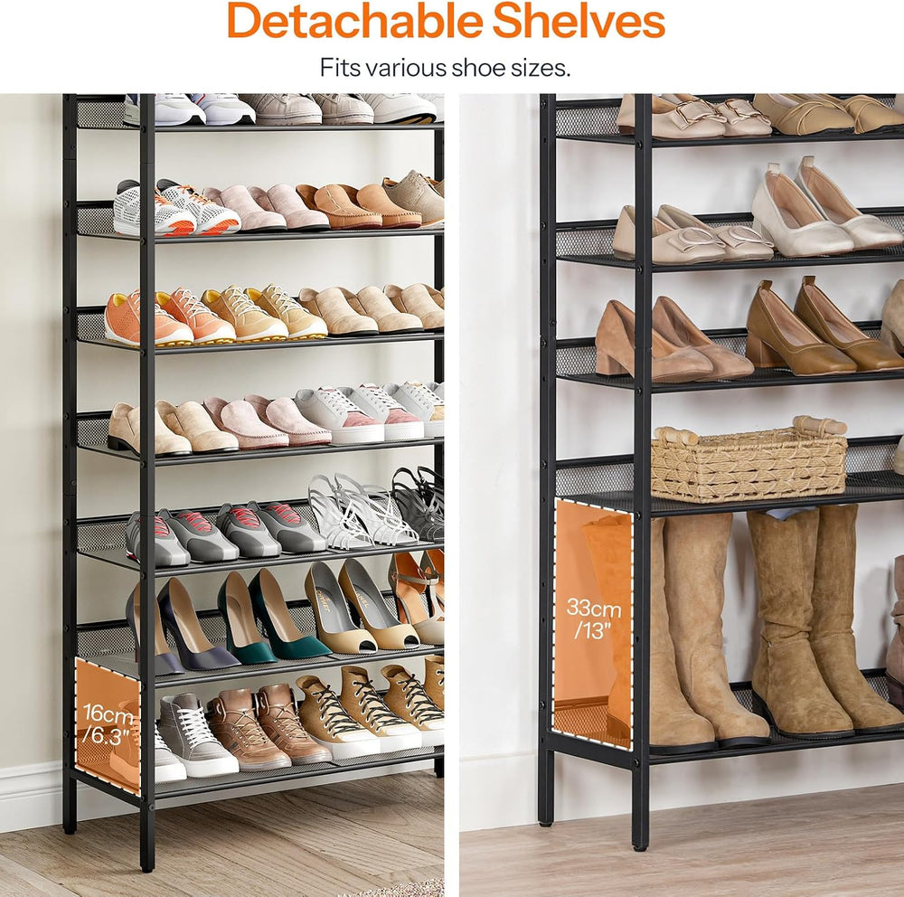 HOOBRO Shoe Rack for Entryway, 8-Tier Shoe Shelf, Large Capacity Shoe Storage...