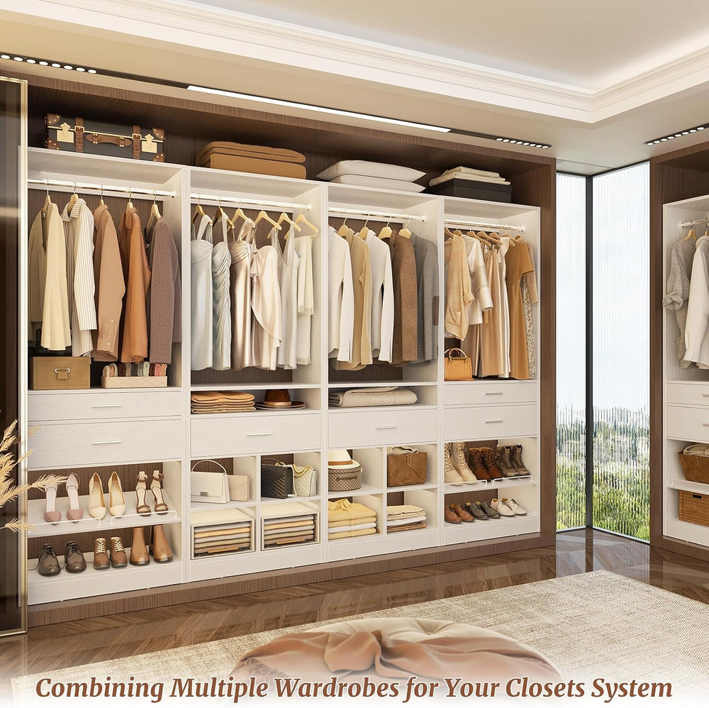 Unikito 50" W x 80" H Closet Organizer System, Modular Storage Towe...