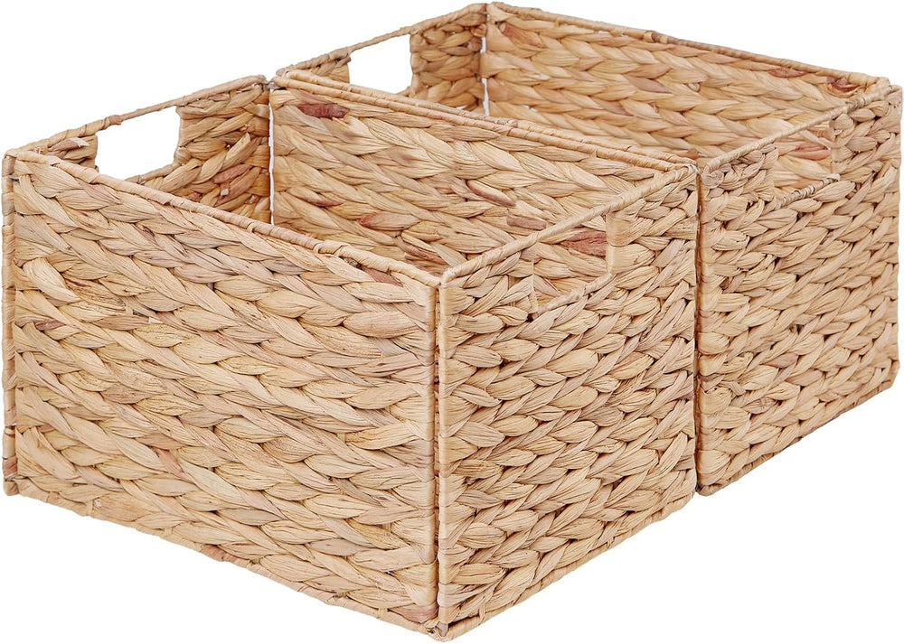 Vagusicc Wicker Storage Basket, Set of 2 Hand-Woven Storage Baskets for Organ...
