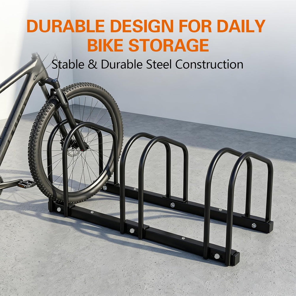 ROSSGO 3-Bike Bike Floor Stand, Floor Bike Rack for Mountain Bike