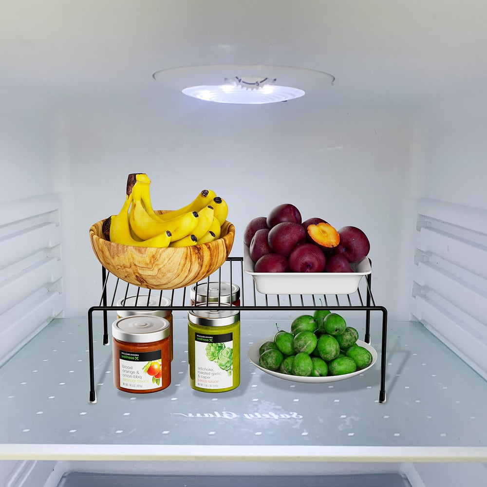 Kitchen Cabinet Shelf Organizer Set of 3, Large (15.7 x 9.4 inch) Metal Wire ...