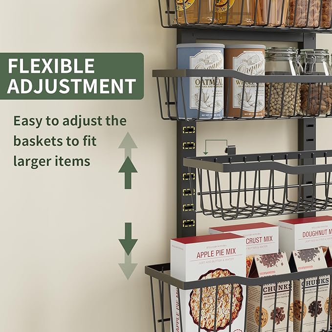 Over The Door Organizer,8-Tier Over The Door Pantry Organizer
