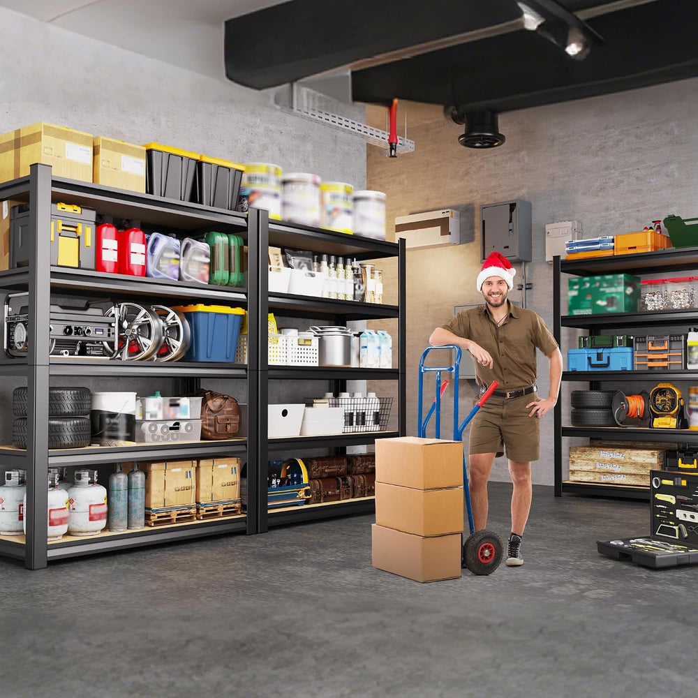 3 Pack Garage Shelving Unit, Heavy Duty Metal Storage Shelves, 78" H x 4...