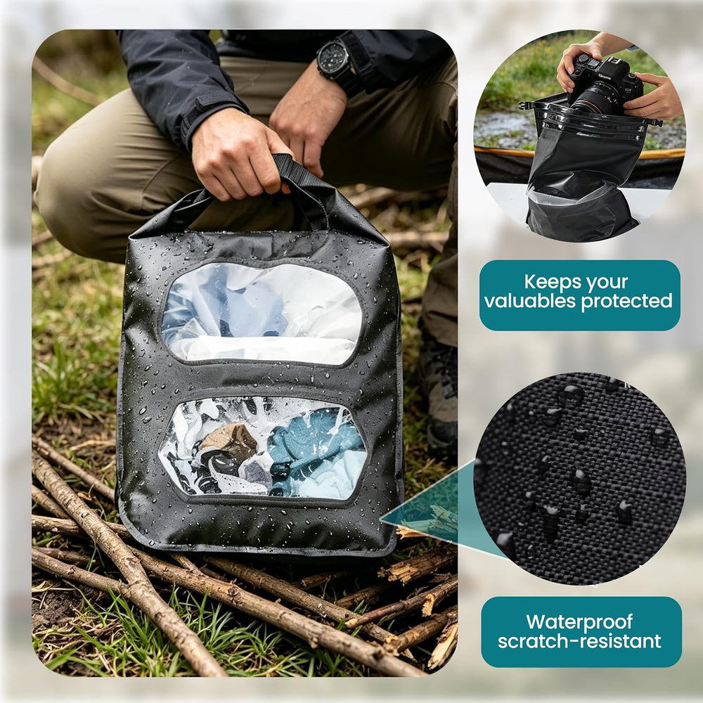 Portable Travel Washing Bag with Wide Dual-Hand Opening
