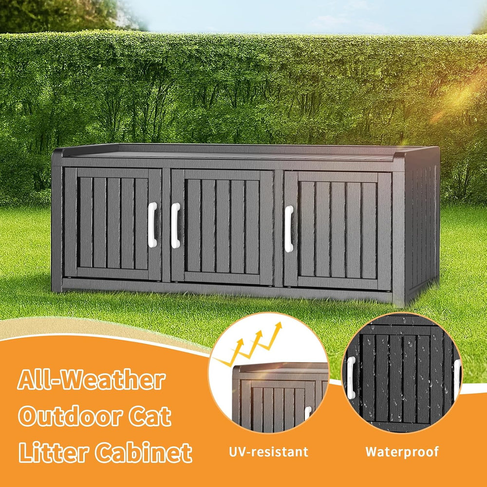 ROJIK Shoe Cabinet Waterproof UV-Resistant, Storage Bench Indoor Outdoor for ...