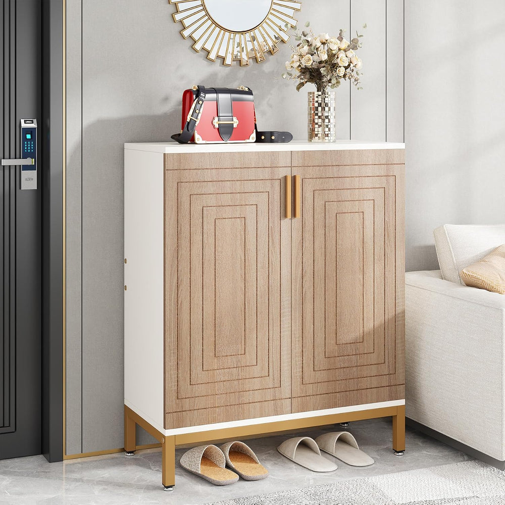 TRIBESIGNS WAY TO ORIGIN Shoe Cabinet, 20 Pairs Modern Shoe Storage Cabinet w...