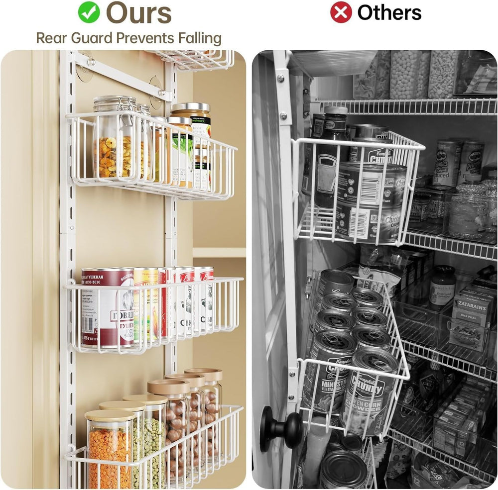 Delamu Adjustable Cabinet Door Organizer, 8-Tier Hanging Spice Rack Organizer...
