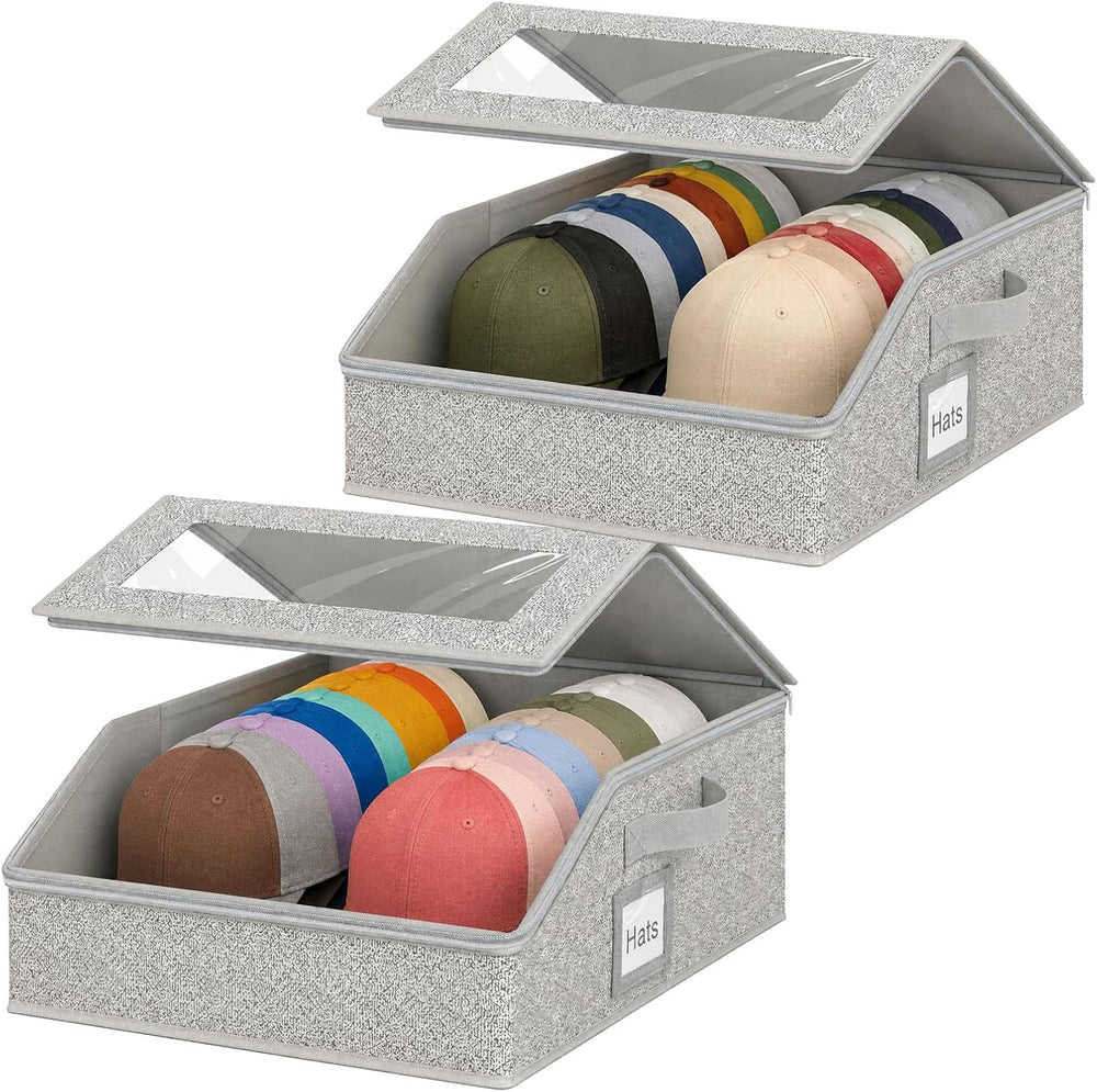 2 Pack Hat Storage for Baseball Caps, Holds Up to 48 Caps