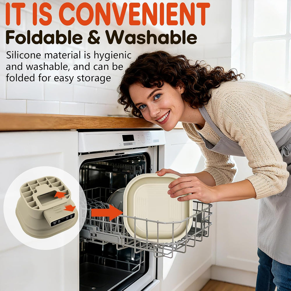 Upgraded Electric Heated Silicone Dough Proofing Box with Reliable Timer &...