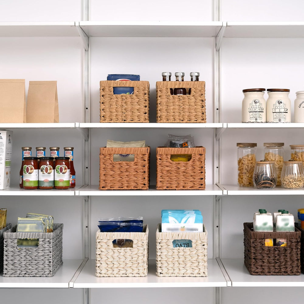 GRANNY SAYS White Wicker Baskets for Storage, Wicker Storage Baskets,2-Pack