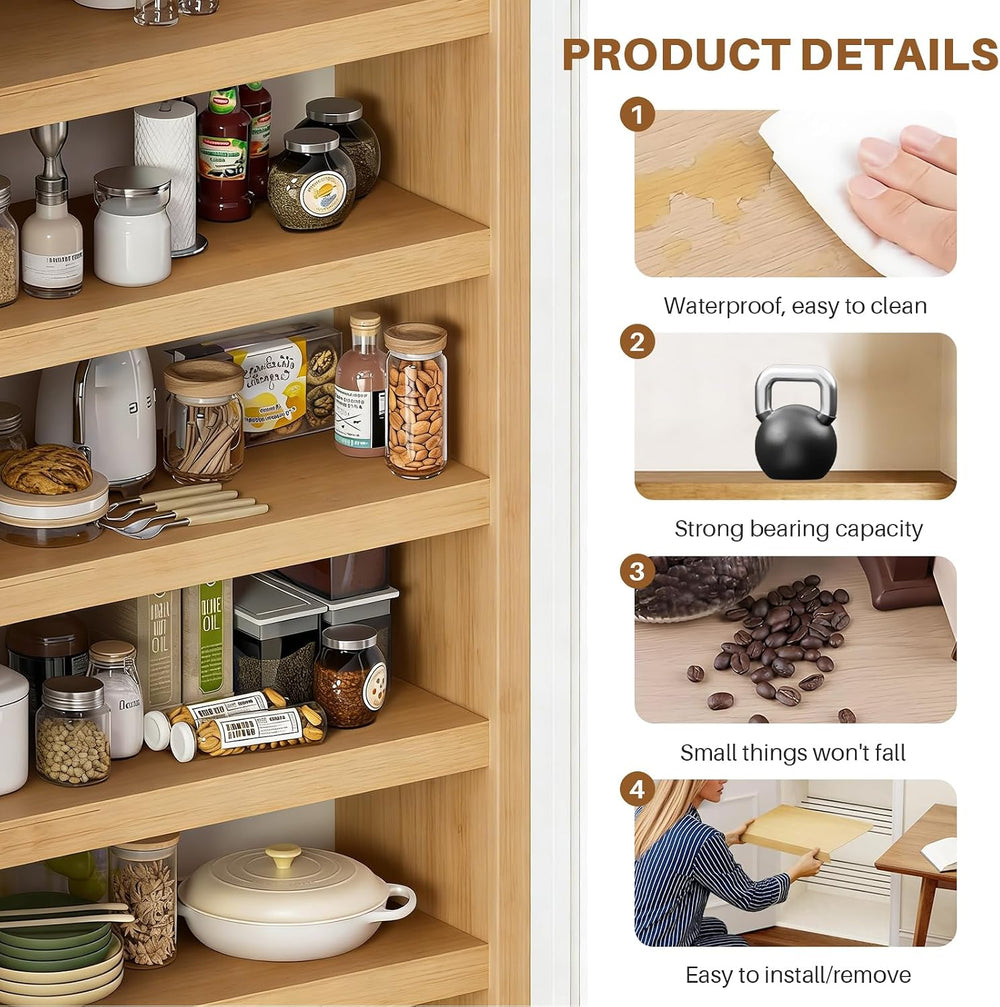 5 Pcs Custom Size Wire Shelf Covers for Pantry, Preventing Leakage of Items &...