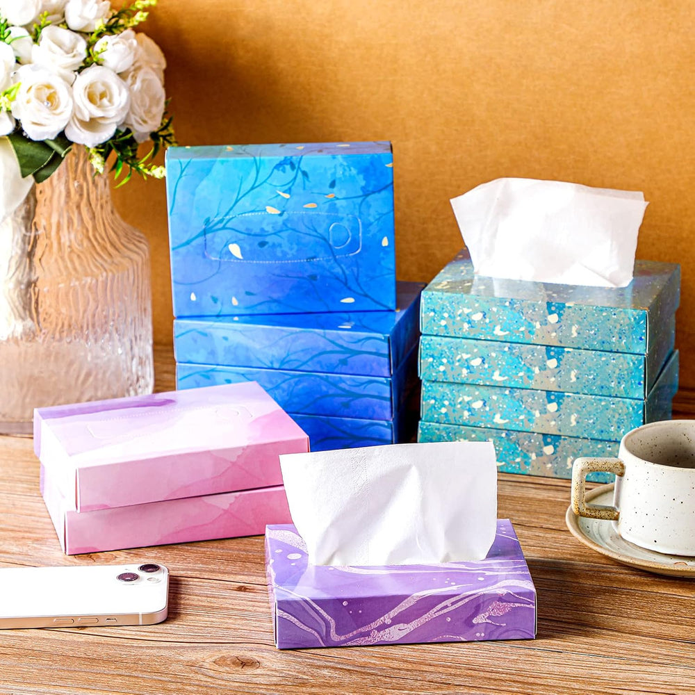Yinder 24 Pcs Small Tissue Cube Box 960 Sheets for Classroom, Stylish