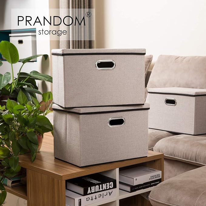PRANDOM Large Foldable Storage Bins
