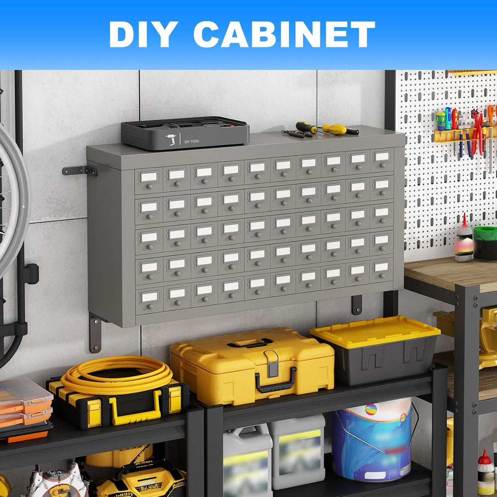 50 Drawer Steel Parts Storage Cabinet With Dividers For Organizing Hardware