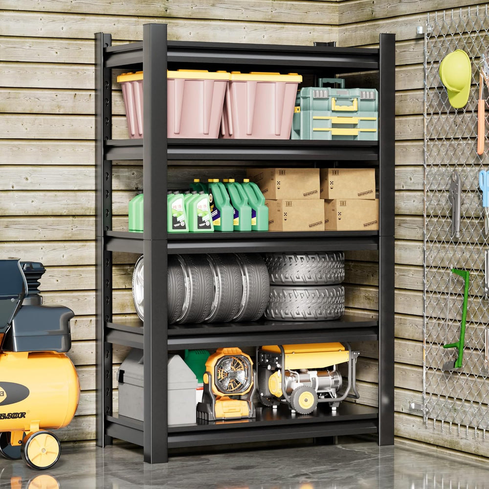 Hzdbhd 40" W Garage Shelving Unit, 5-Tier Metal Storage Shelves 2 Pack