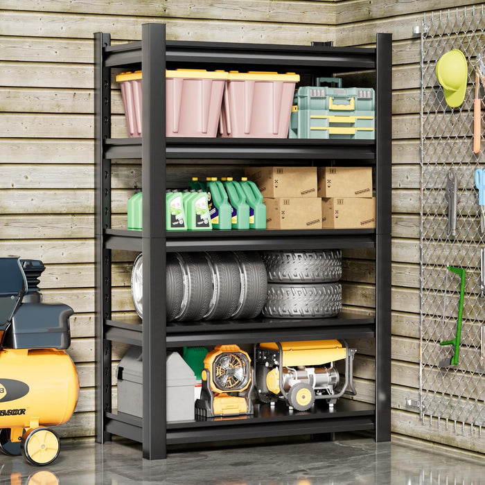 Hzdbhd 40" W Garage Shelving Unit, 5-Tier Metal Storage Shelves 2 Pack
