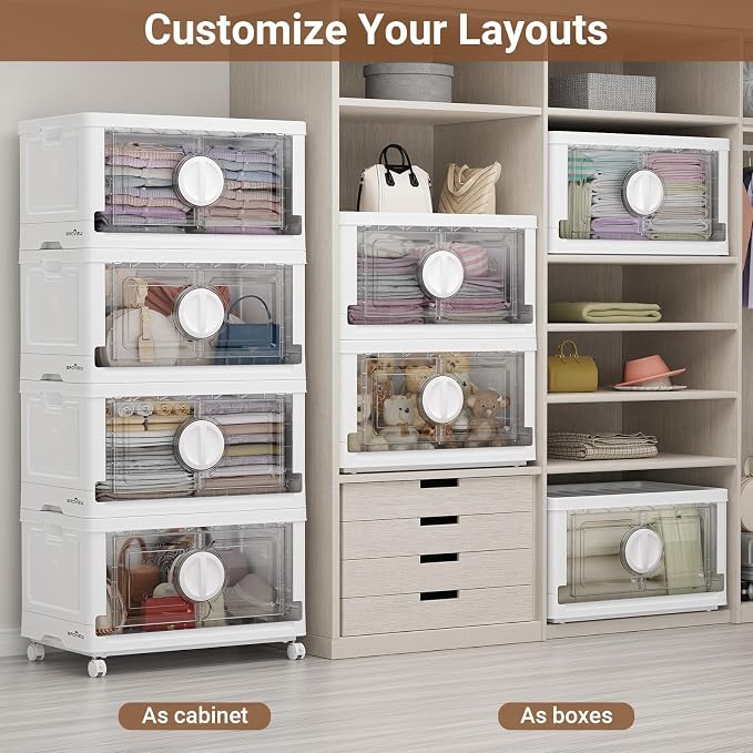 BROVIEW 360Qt Lockable Stackable Storage Bins