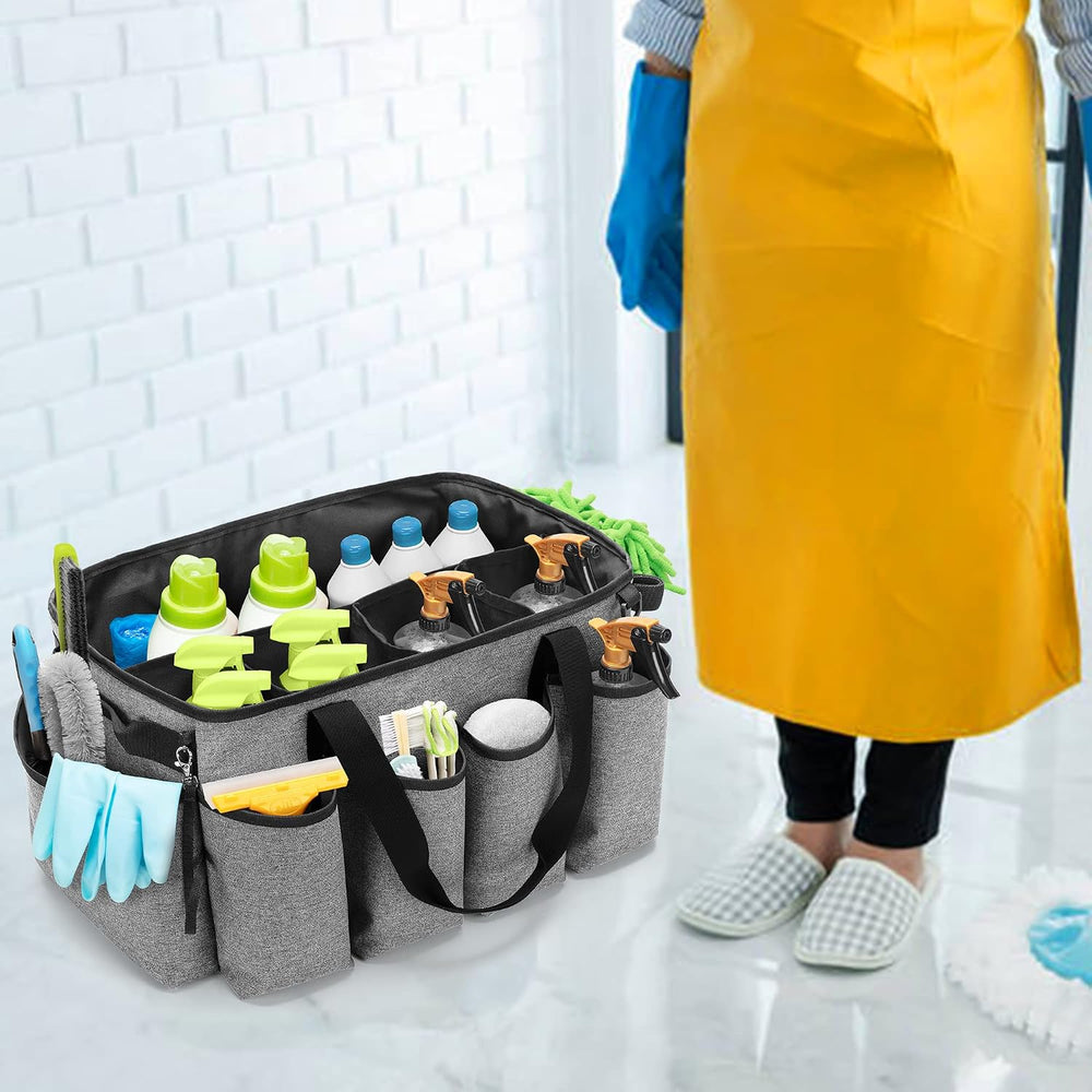 Extra-Large Cleaning Caddy with Handles & Multi Pockets