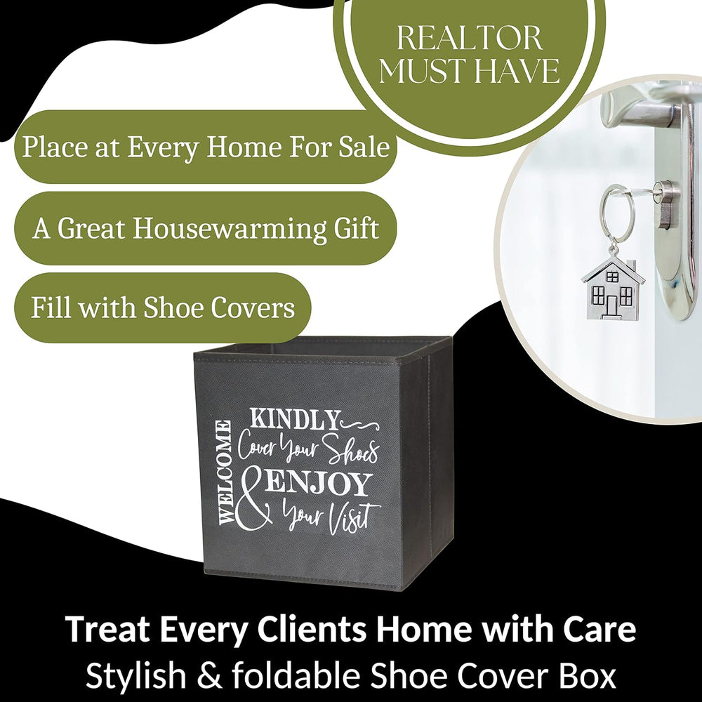 Life Charge Shoe Covers Box - Real Estate Open House Supplies for Realtor Lis...