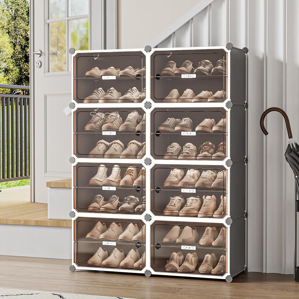 MAGINELS Shoe Rack,Expandable Shoe Cabinet Easy to Assemble. Shoe Storage wit...