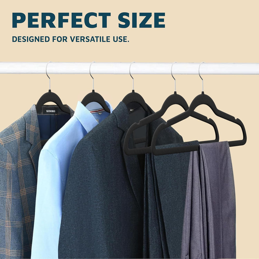Lifemaster Velvet Non-Slip Plastic Hanger Set - 100 Pieces Non-Slip Clothes H...
