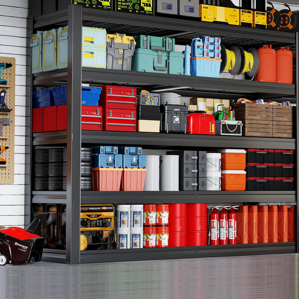 68" Wide Heavy Duty Garage Shelving Units, 5-Tier Deep Storage Shelves,B...