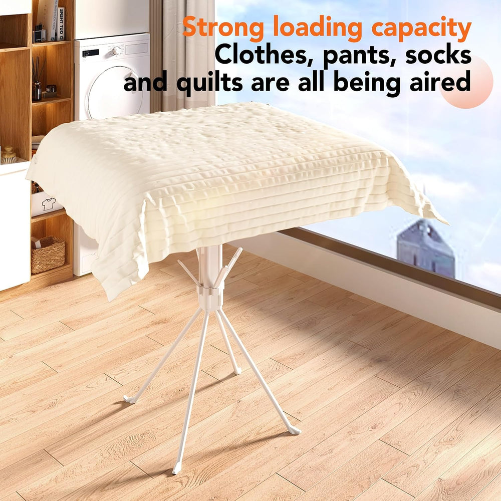 Foldable 4-Legged Clothes Drying Rack, Extra Stable Heavy Duty Laundry Drying...