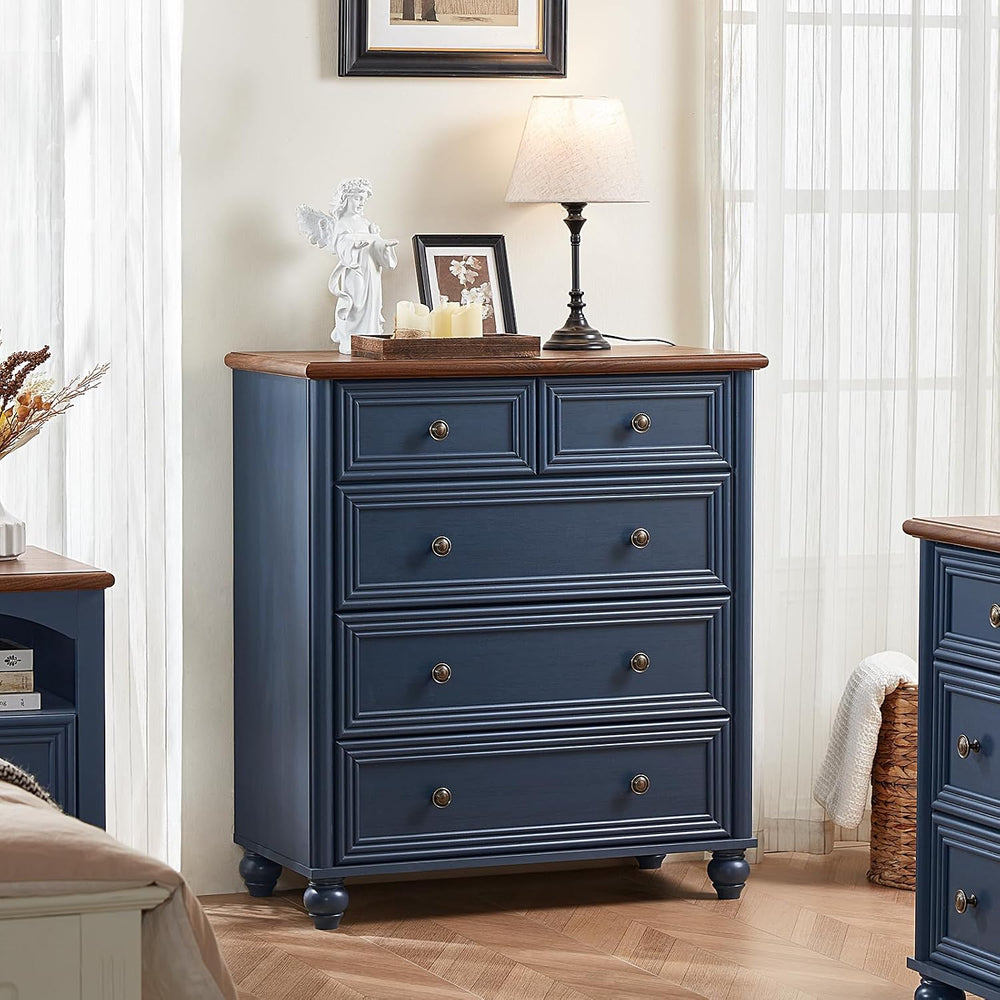 RWYHG Farmhouse 5 Drawer Dresser for Bedroom, 35.5" Small Dressers