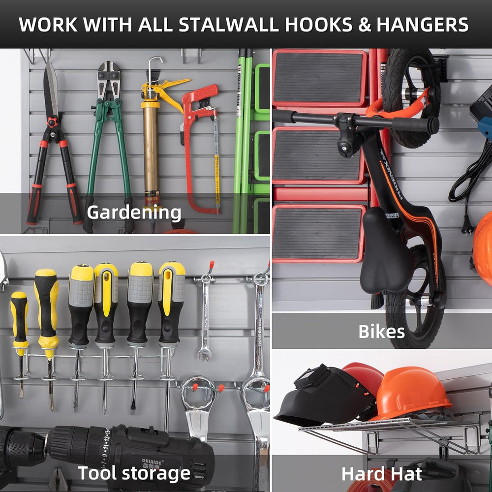 FRAYSCENT Slat Wall Paneling Garage Wall Organizer, Slatwall Panels Garage To...
