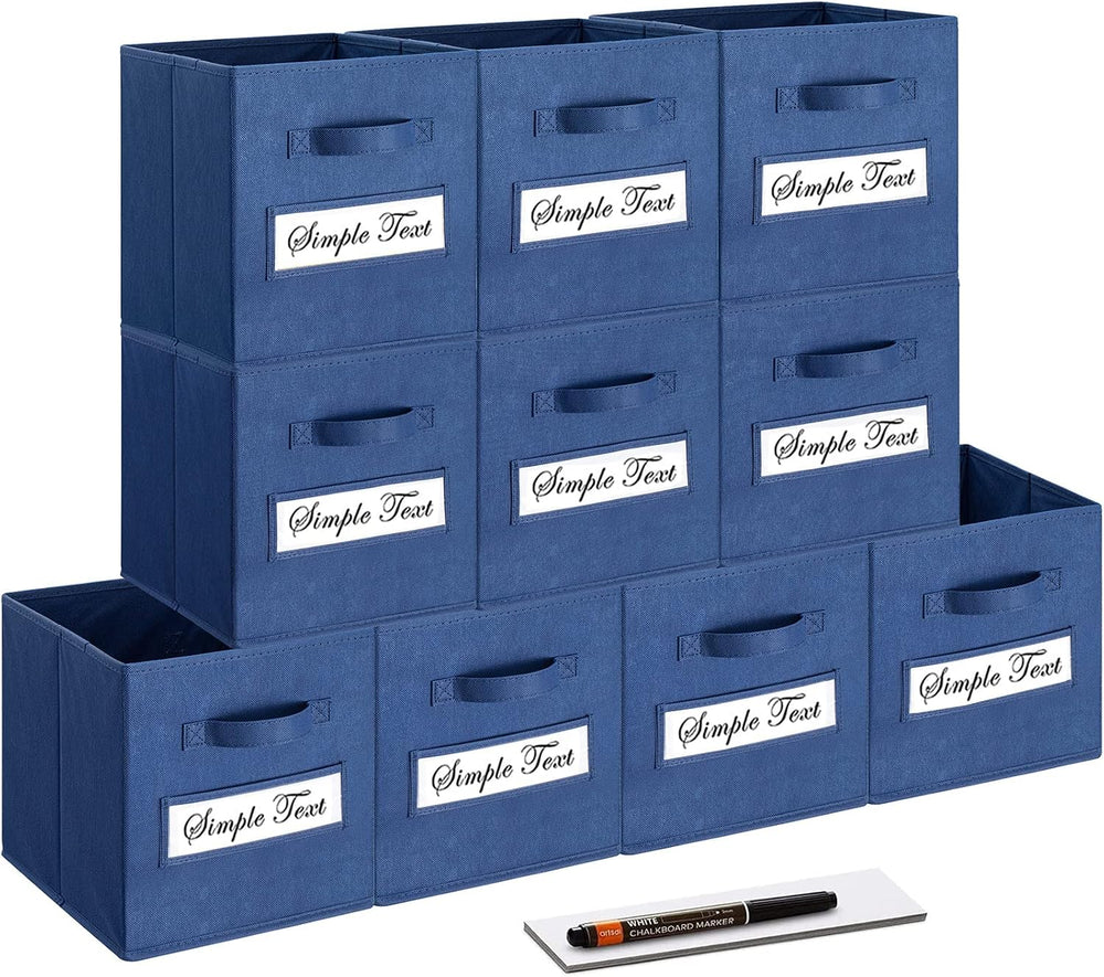 11 Inch Storage Cube,Storage bin (Set of 10) Foldable Fabric Cube Storage Bin...