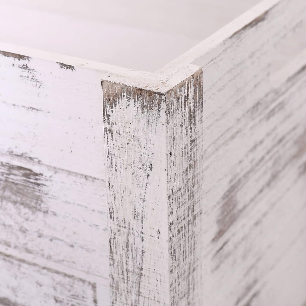 Farmhouse Antique White Wooden Crate For Storage,Rustic Decorative Boxes,Set ...