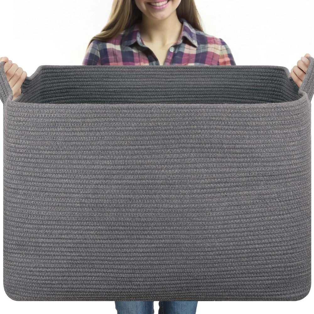OIASKET 118L Extra Large Blanket Basket, 24.8" x 17.7" x 17.2"...