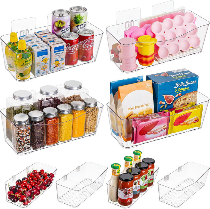 8-Pack Adhesive Pantry Organizers and Storage, Large Cabinet Door Organizer