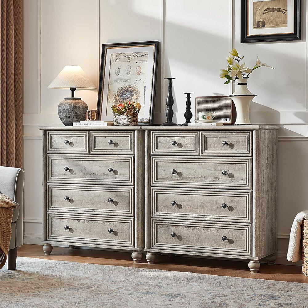 RWYHG Farmhouse 5 Drawer Dresser for Bedroom, 35.5" Small Dressers