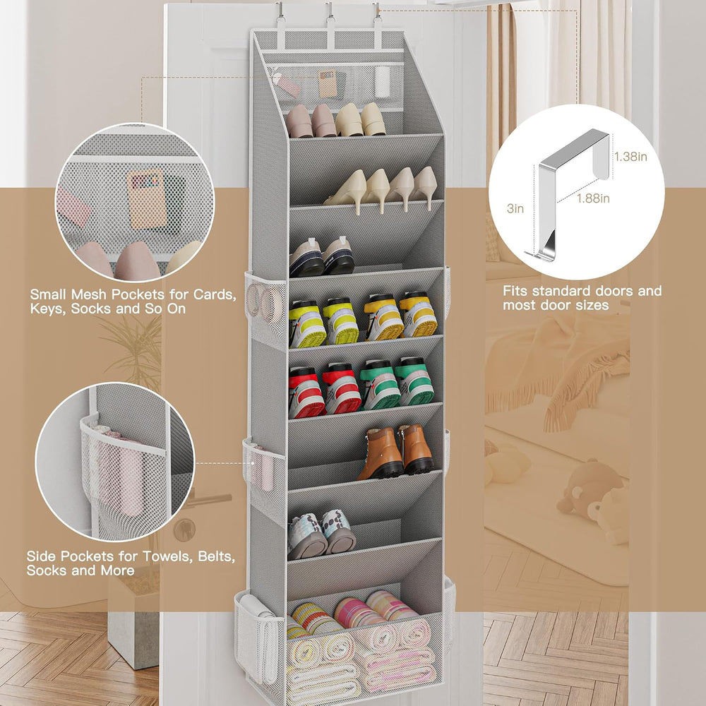 Criusia Shoe Storage, Over the Door Shoe Organizer, Hanging Closet Shoe Stora...