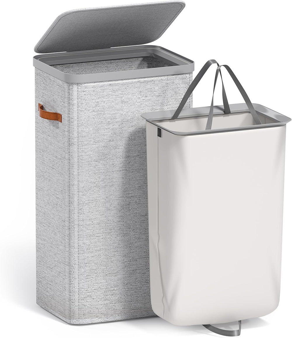 Sorbus Laundry Hamper with Lid - Collapsible Fabric Laundry Basket with Handl...