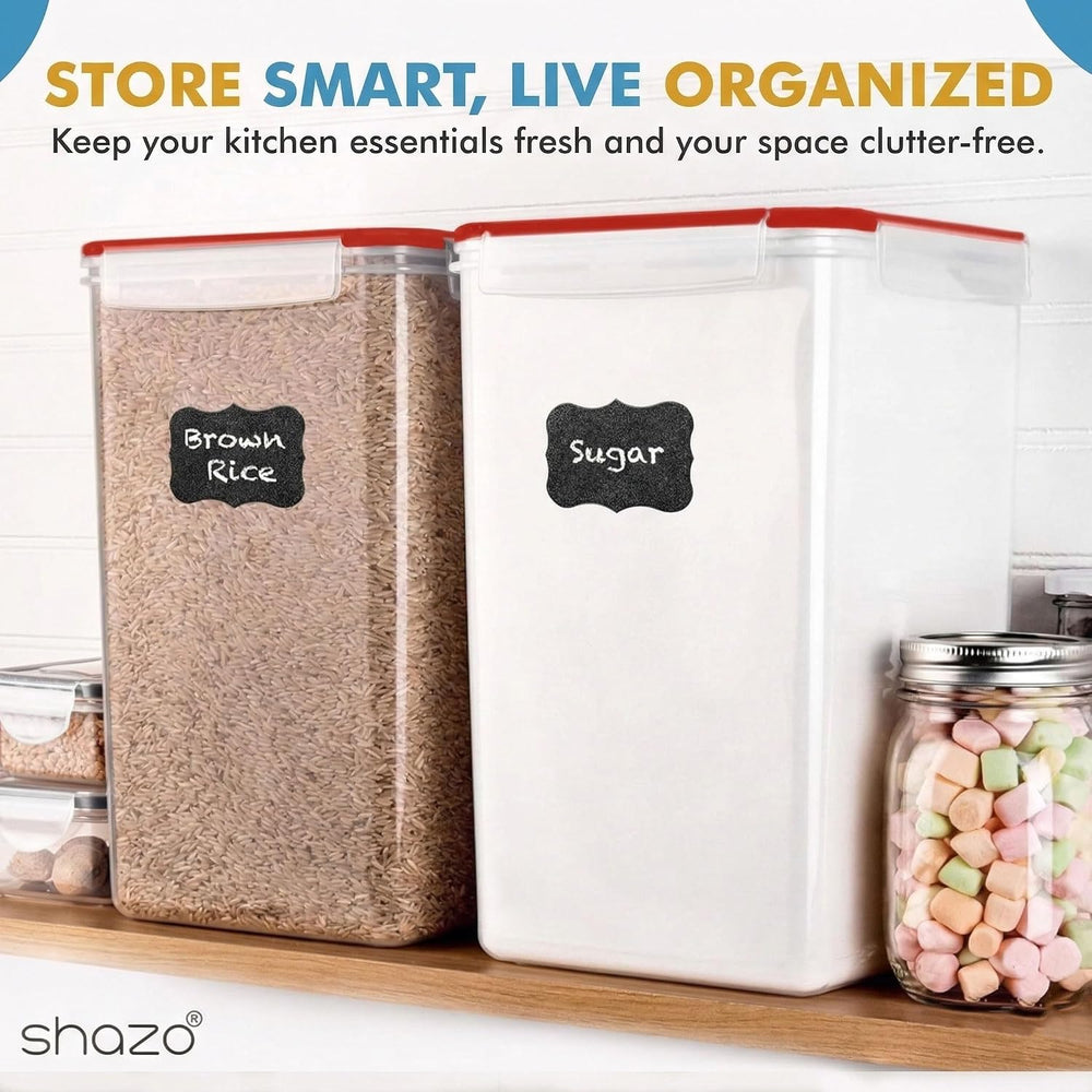 Shazo 2 PC (9.5L | 321 Oz) Extra Large Bulk Food Storage Containers with Airt...