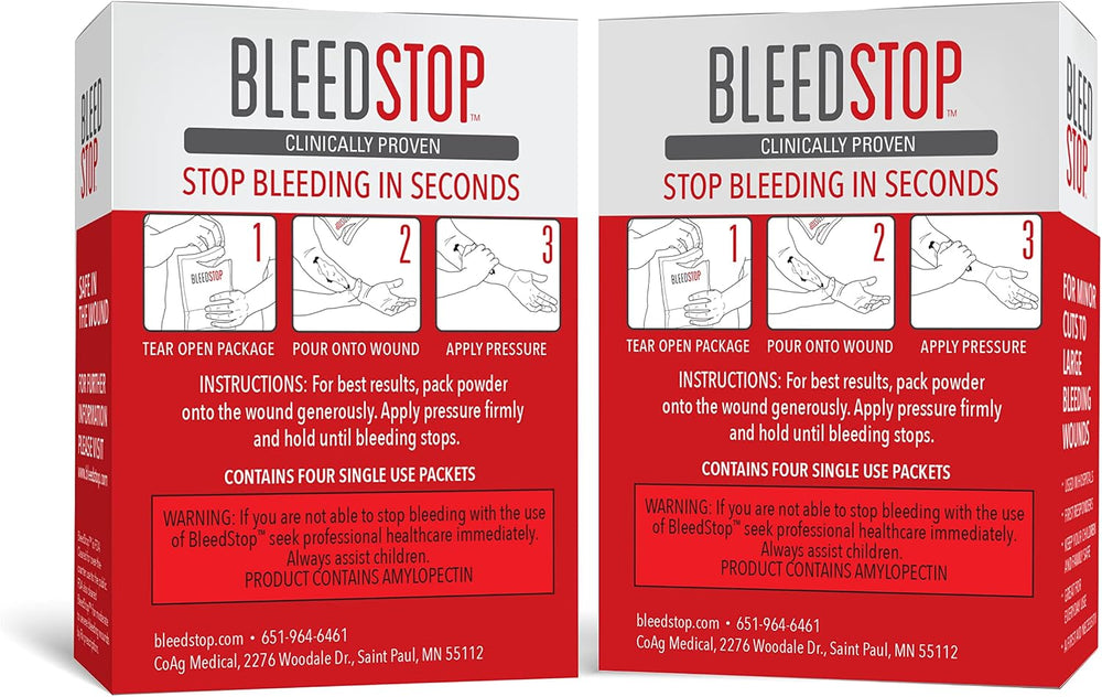 BleedStop™ First Aid Powder for Blood Clotting, Trauma Kit, Blood Thinner Pat...