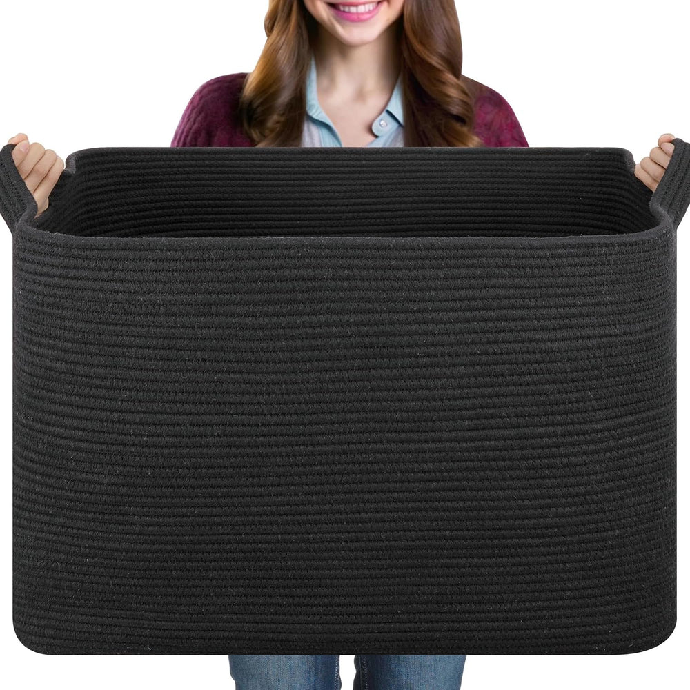 OIASKET 108L Extra Large Blanket Basket Living Room, 24.8" x 16.2" ...