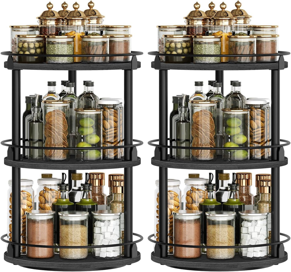 YATINEY Spice Rack, Set of 2 Lazy Susan Organizer, 3 Tier Turntable Organizer...