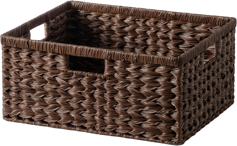 GRANNY SAYS Large Wicker Basket, Decorative Woven Basket for Storage, Waterpr...