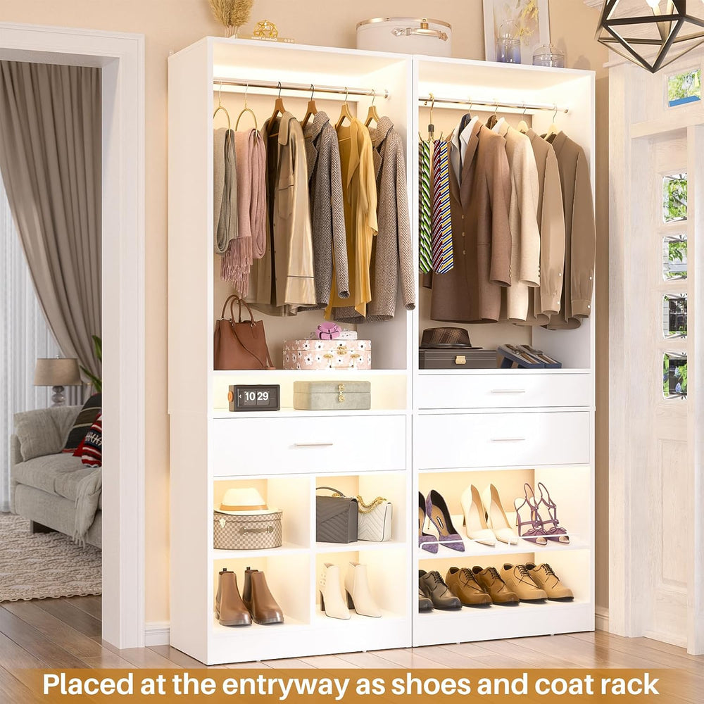 Unikito 50" W x 80" H Closet Organizer System, Modular Storage Towe...