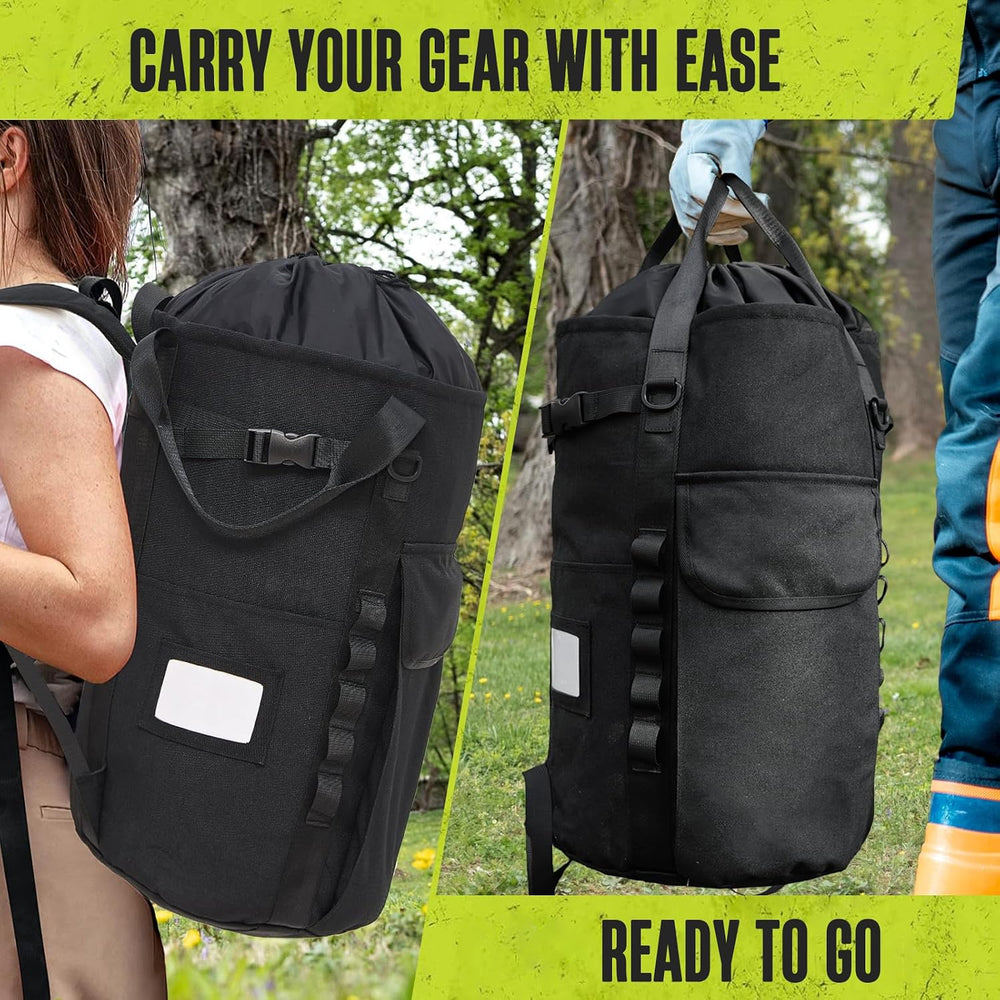 Arborist Rope Bag, 35L Tree Climbing Rope Bag, Arborist Equipment Bucket Back...