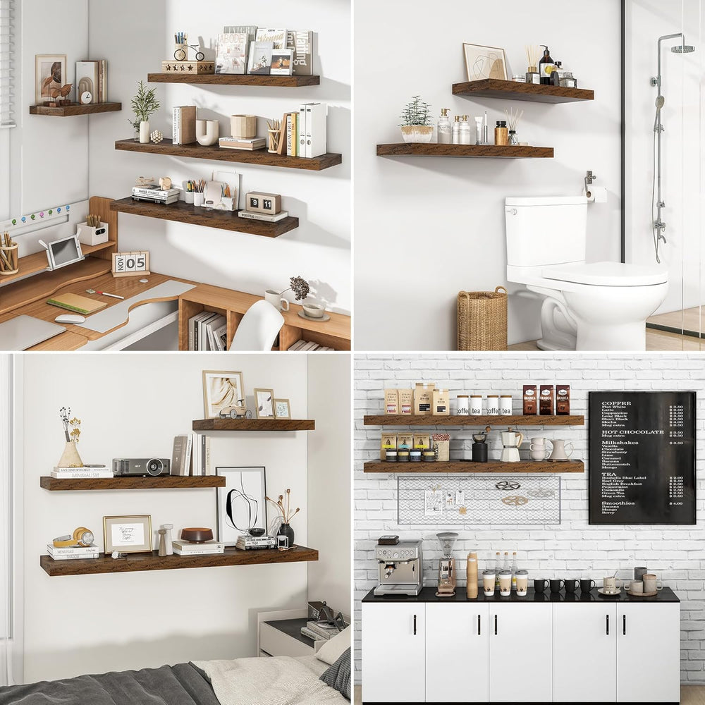 RICHFOCUS 36Inch Floating Shelves for Wall 2 Pack Shelves for Bedroom|Kitchen...