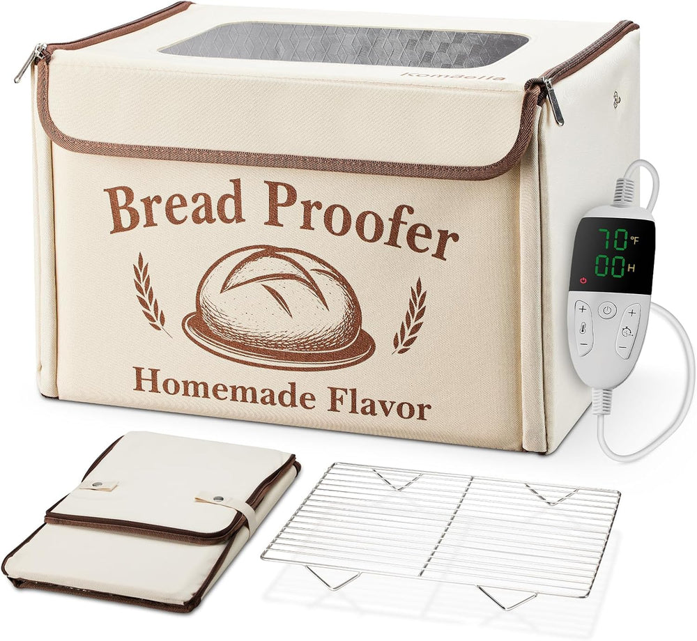 Proofing Box - Foldable Proofing Bread Box with 68-122°F Temp Control & 4...