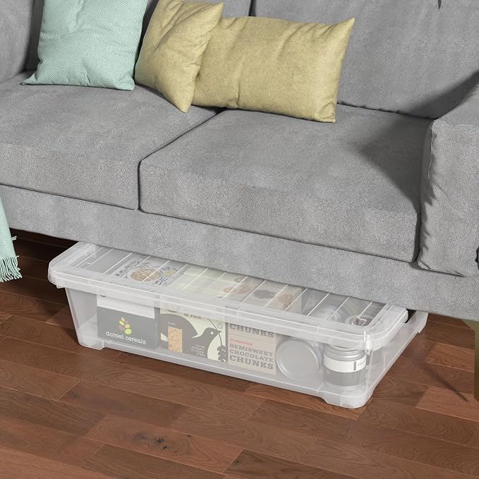 Rosebloom 40 Quart Plastic Under Bed Storage Bins