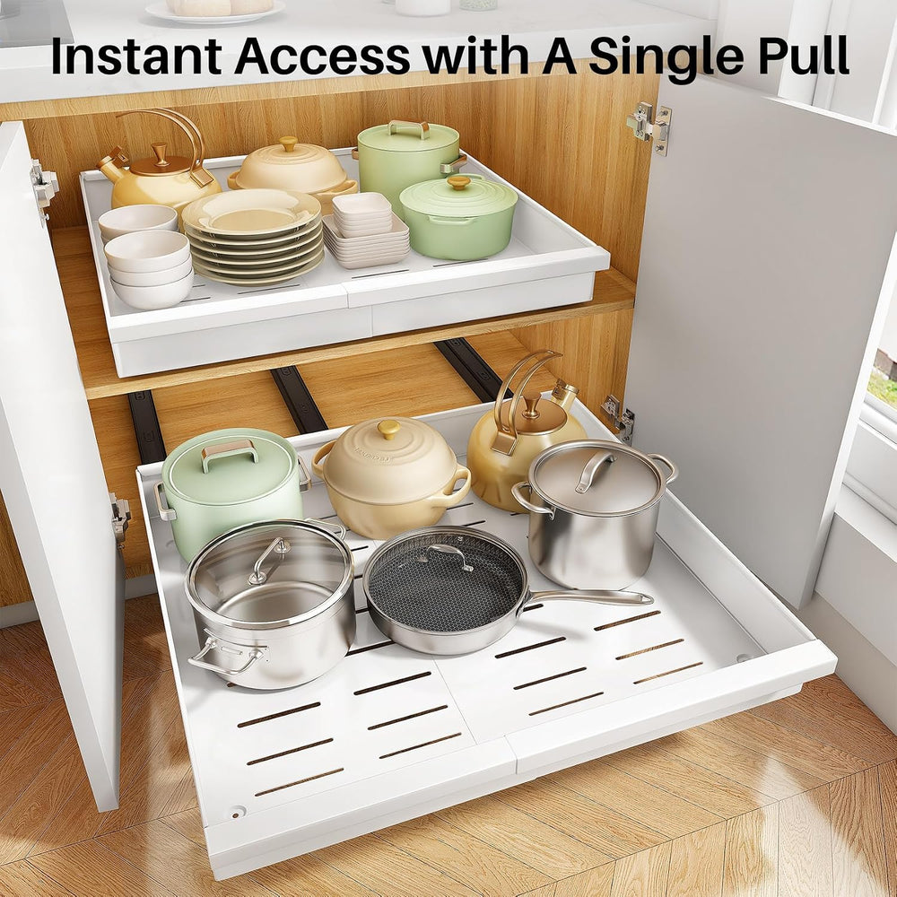 Pull out Cabinet Organizer, 1-Pack Expandable(13.6"-24") Silde out ...