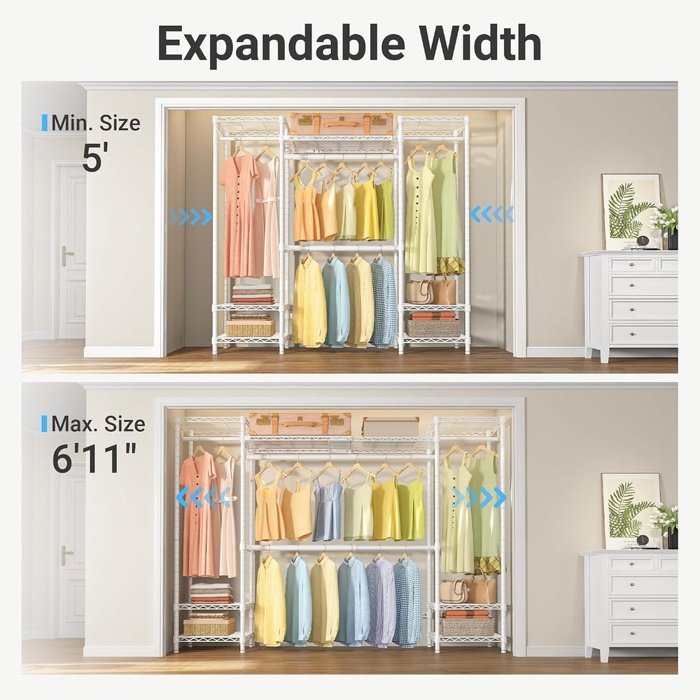 VIPEK X30 Expandable Clothes Rack Adjustable from 5' to 6'11", 9...