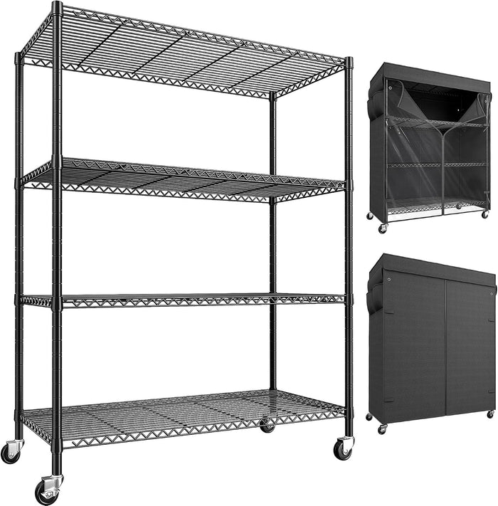 REIBII 4-Tier Storage Shelves Wire Shelving Unit