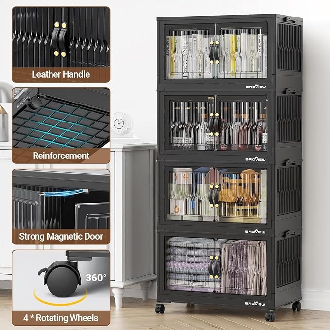 BROVIEW 240Qt Stackable Storage Bins